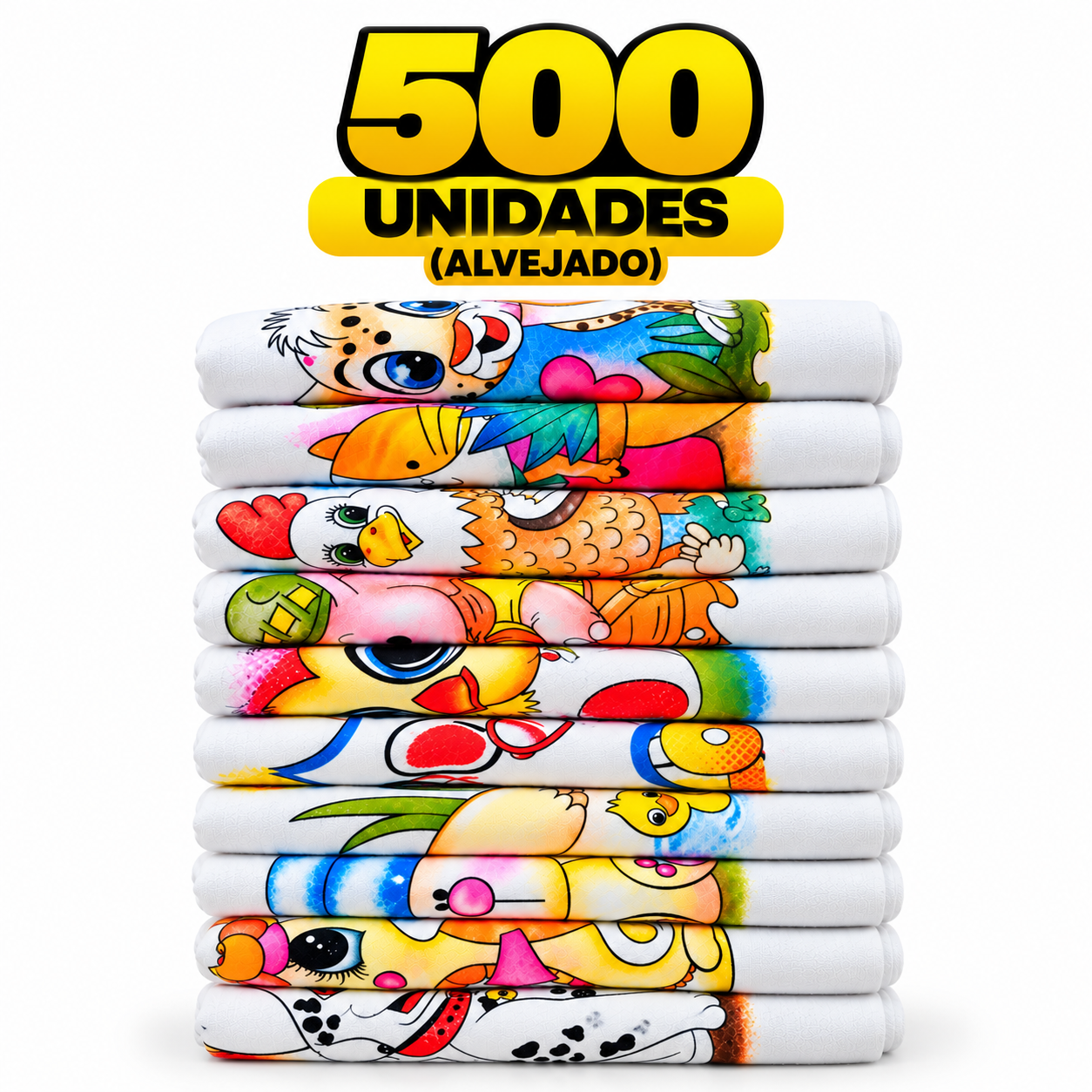 Pano de Prato Estampado Atacado c/ 500 pçs 100% Algodão 41x69cm