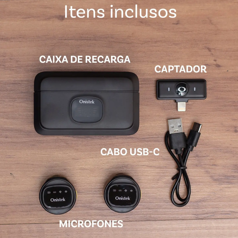Kit 2 Microfones WIRELESS ON-MC827 Onistek - Imagem 3