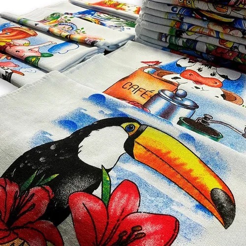 Pano de Prato Estampado Atacado 1000 pçs - Imagem 3
