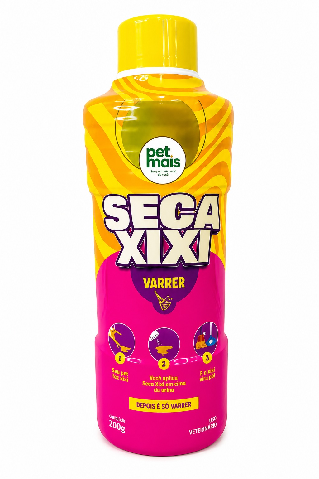 Seca Xixi Pet Mais Varrer 1kg Absorvedor de Urina para Cães e Gatos