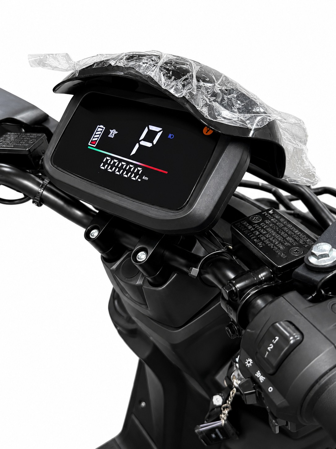 Moto Elétrica Scooter Carbon Black com Painel Digital e Freio a Disco – Design Moderno e Econômico - Imagem 4