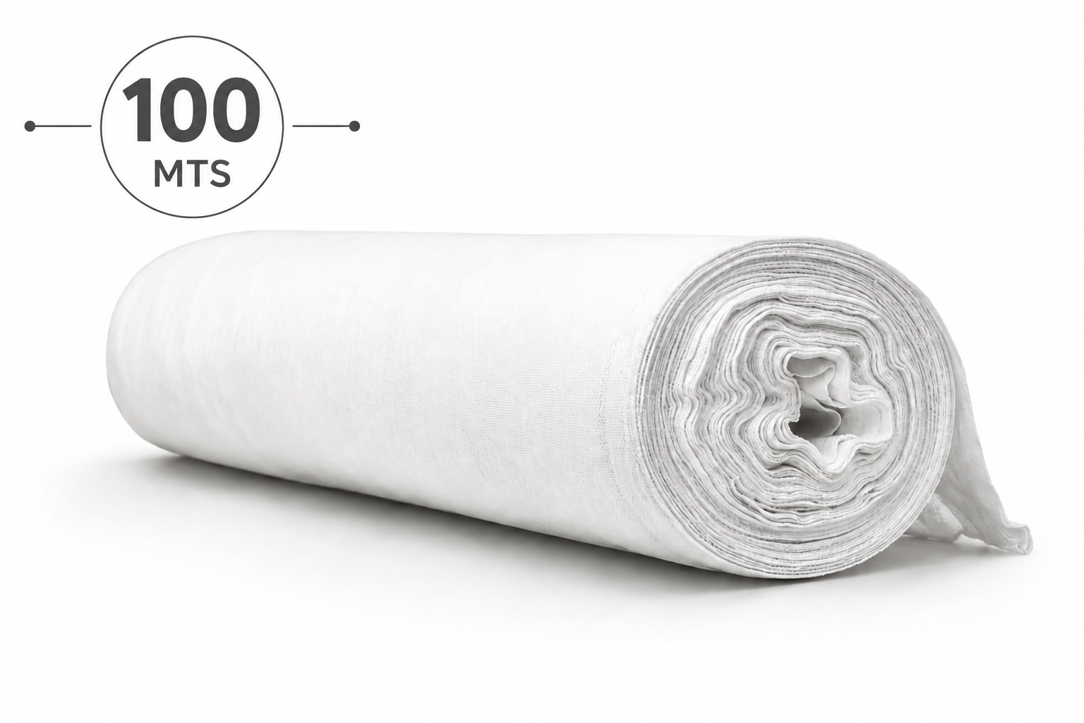 Rolo de Tecido Alvejado Branco 100 mts