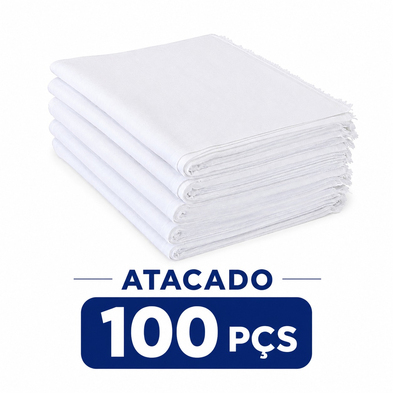 Pano de Chão Branco Alvejado Atacado 100 pçs
