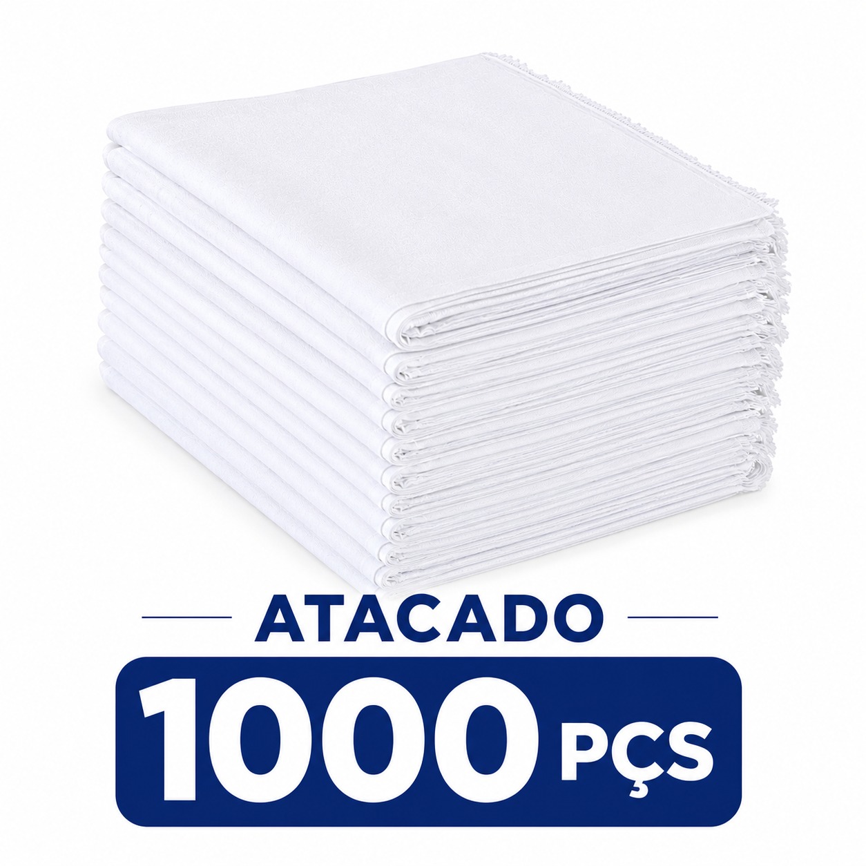 Pano de Chão Atacado Alvejado Branco 1000pçs