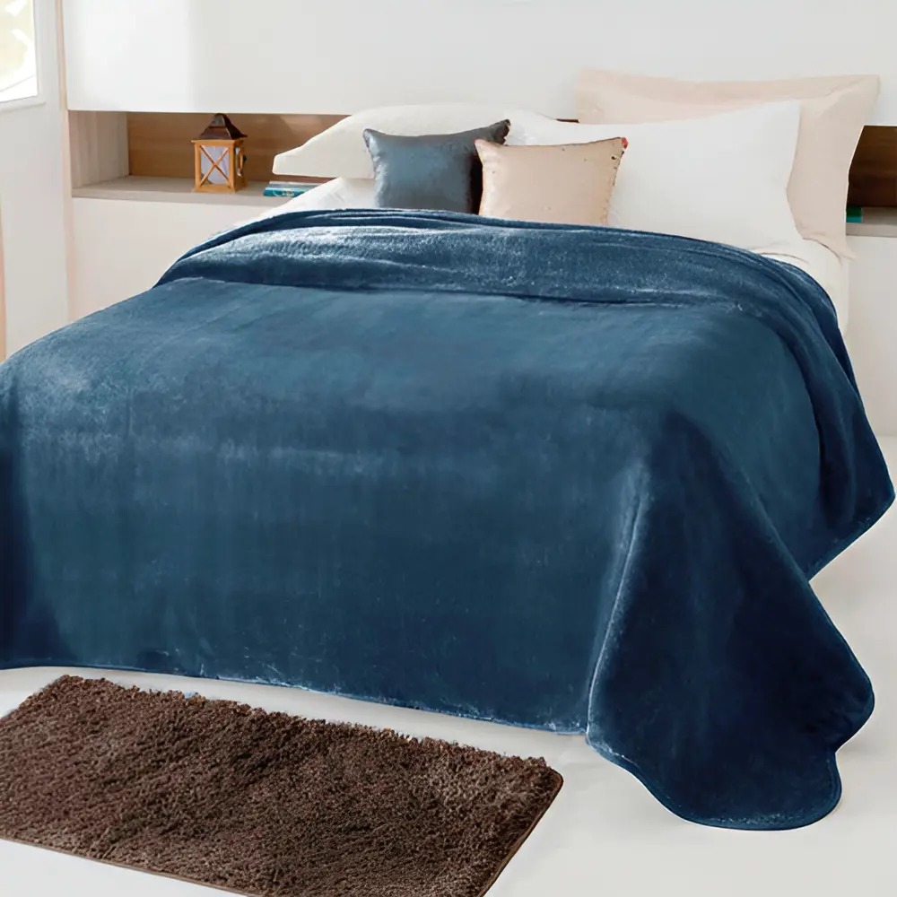 Cobertor Casal Jolitex Ternille 100% Poliéster Avalon Azul 220x180cm - Imagem 2