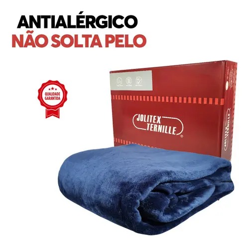 Cobertor Casal Jolitex Ternille 100% Poliéster Avalon Azul 220x180cm - Imagem 4