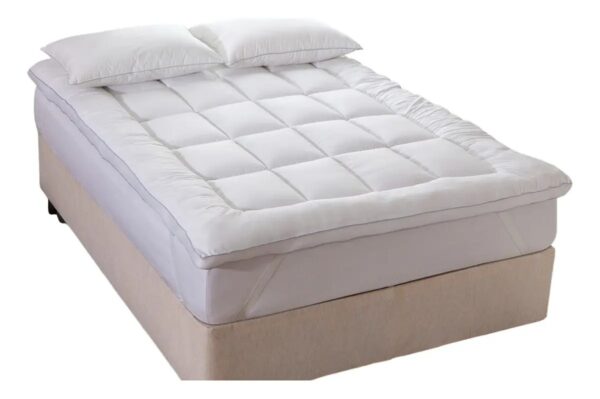 Pillow Top Ext Macio Antialérgico Com Elástico Branco Casal