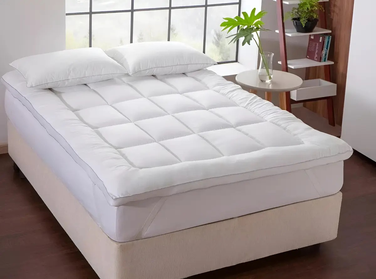 Pillow Top Ext Macio Antialérgico Com Elástico Branco Casal - Imagem 2