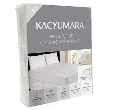 Protetor De Colchão Impermeável De Algodão Kacyumara - Casal