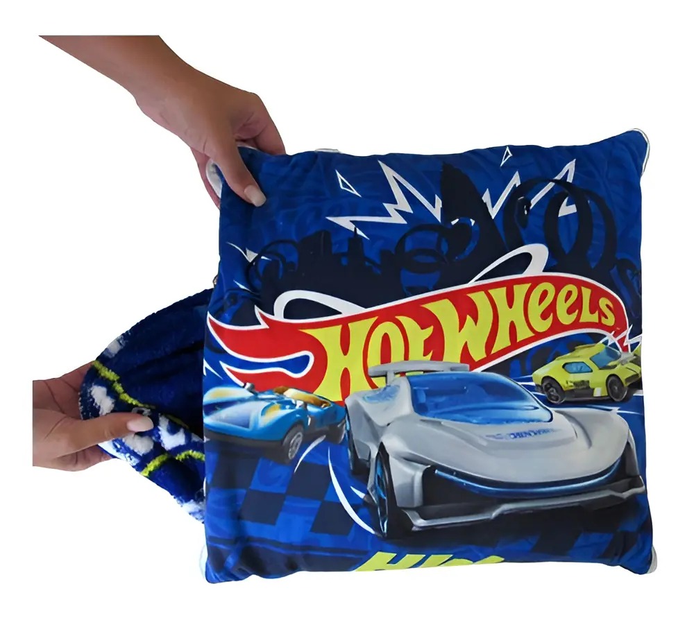 MANTA ALMOFADA HOTWHEELS - JOLITEX - Imagem 3