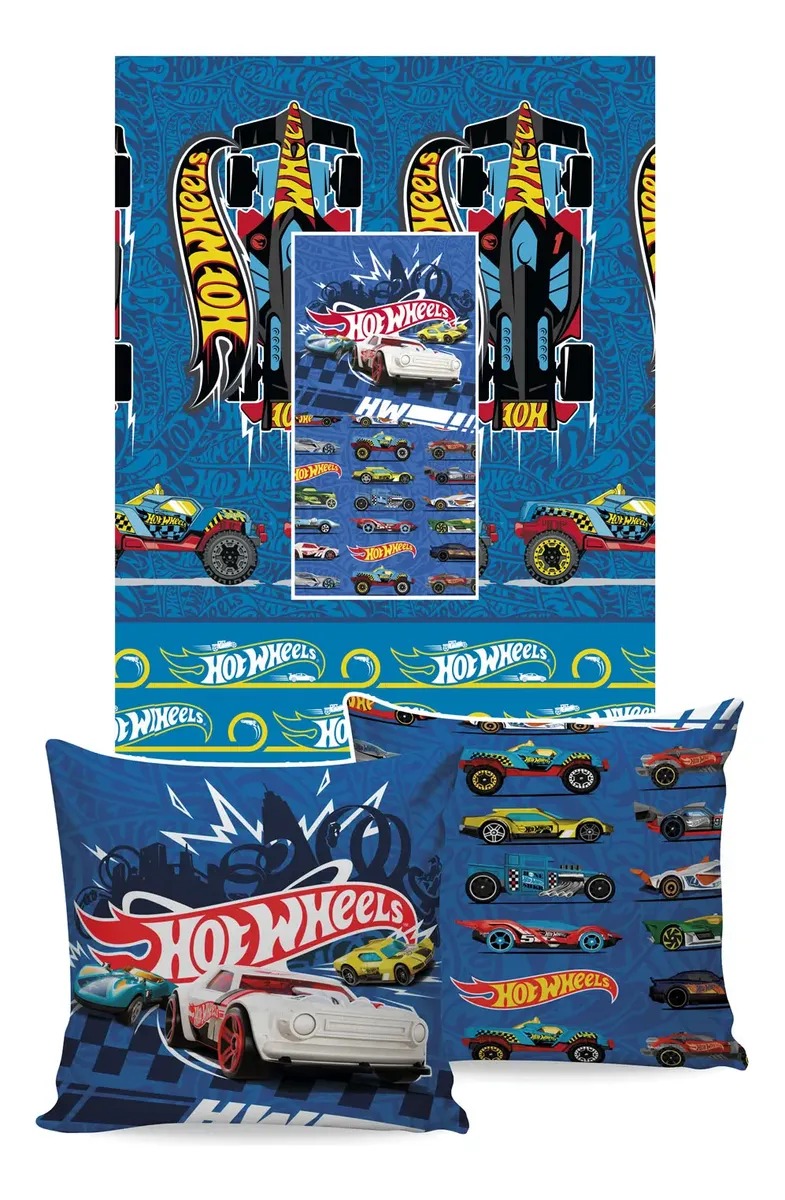 MANTA ALMOFADA HOTWHEELS - JOLITEX - Imagem 2