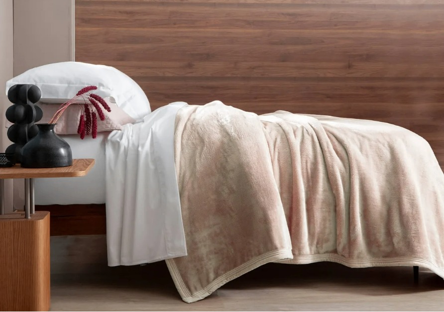 Cobertor King LK Jolitex Microfibra BEGE Manta - Imagem 2