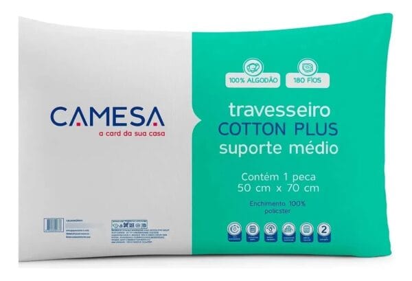 Travesseiro Camesa Contton Plus 50cm x 70 cm