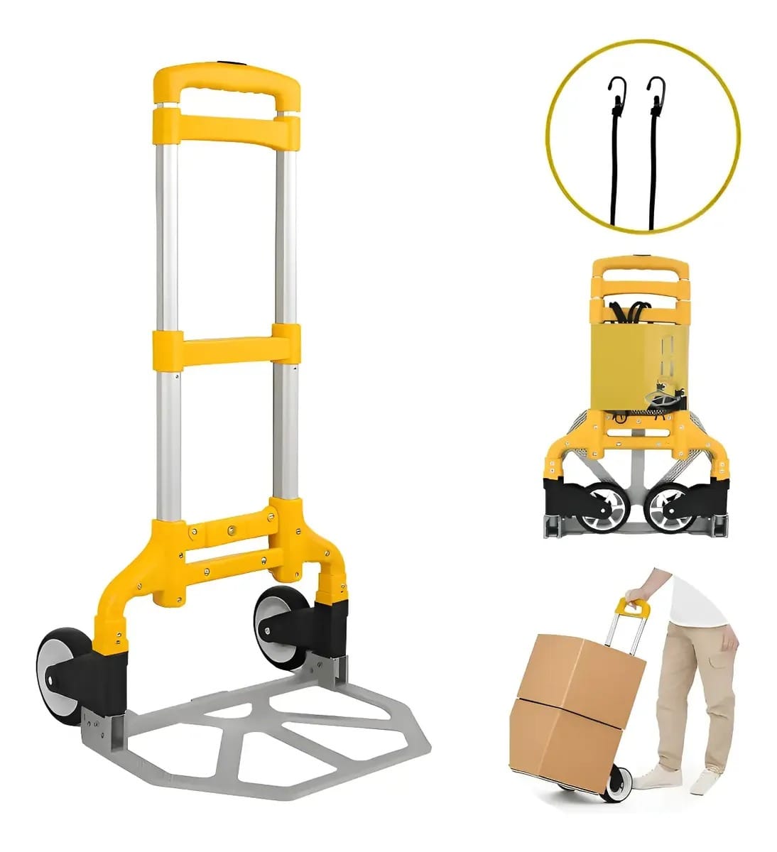 Carrinho De Carga DOBRAVEL Mão Para Transporte BOMVINK - Imagem 2