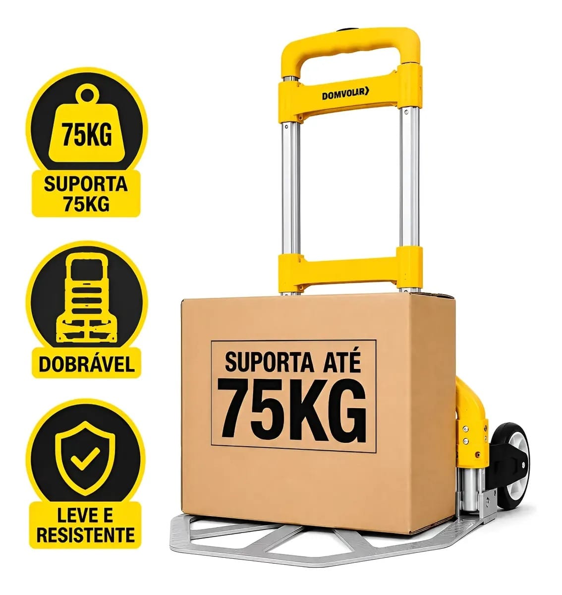 Carrinho De Carga DOBRAVEL Mão Para Transporte BOMVINK - Imagem 3