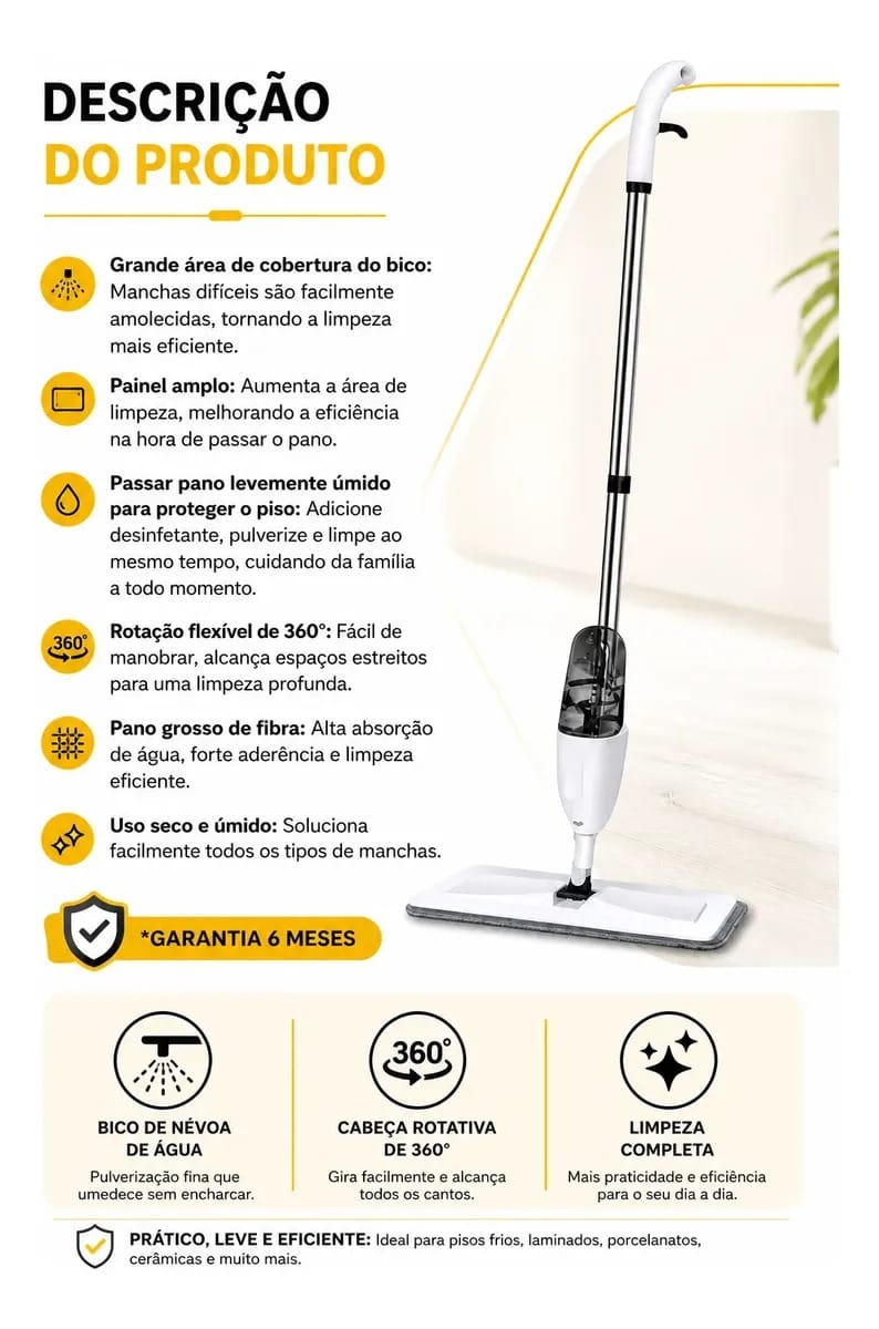 MOP SPRAY COM RESERVATÓRIO BOMVINK - Imagem 4