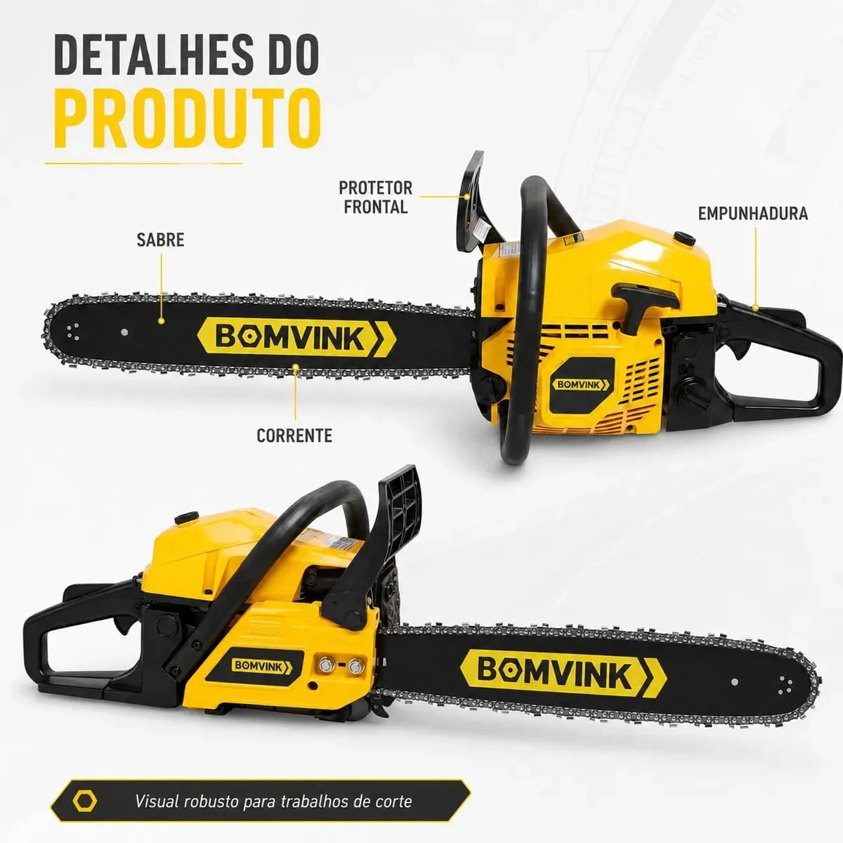 Motosserra Á Gasolina BOMVINK - Imagem 2