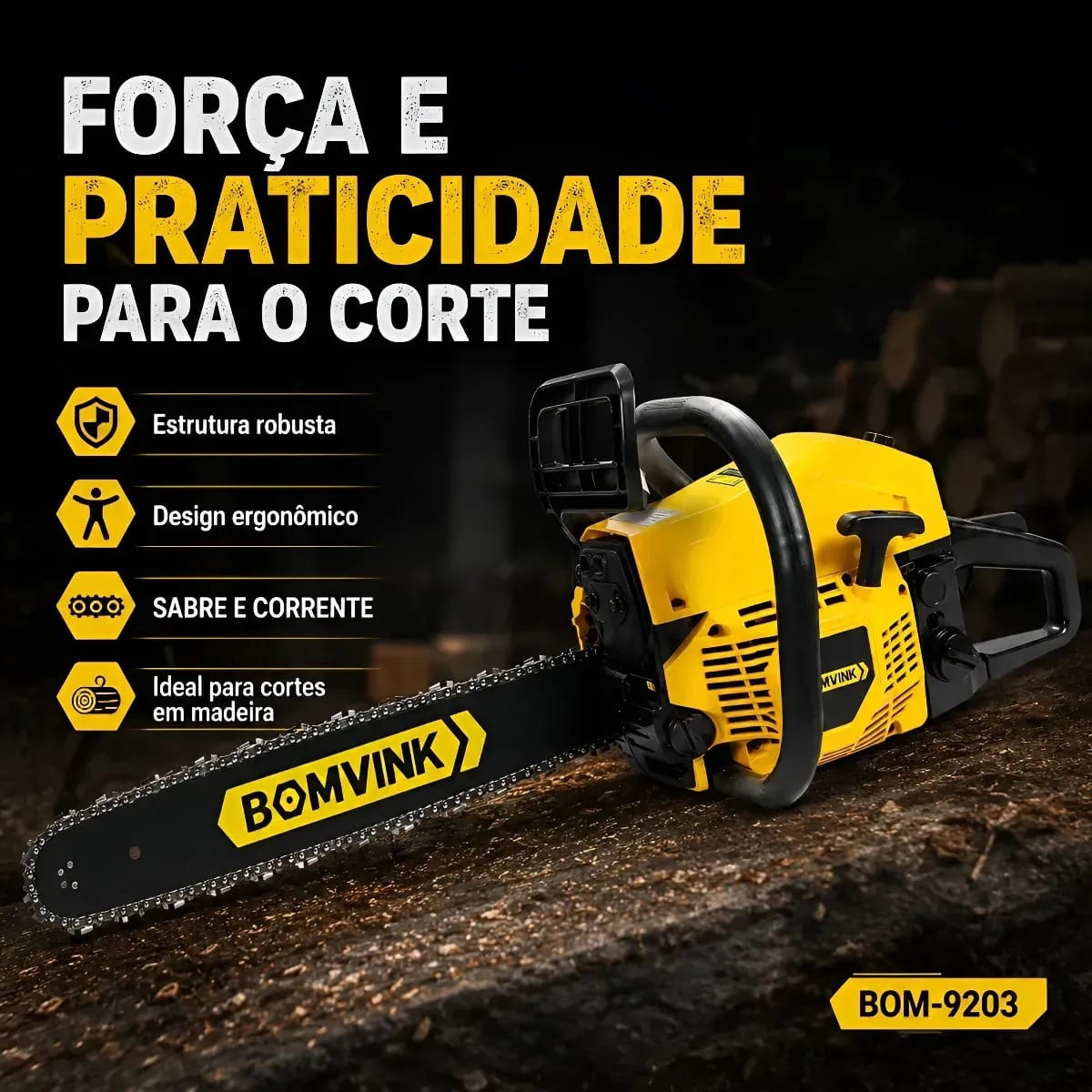Motosserra Á Gasolina BOMVINK - Imagem 3