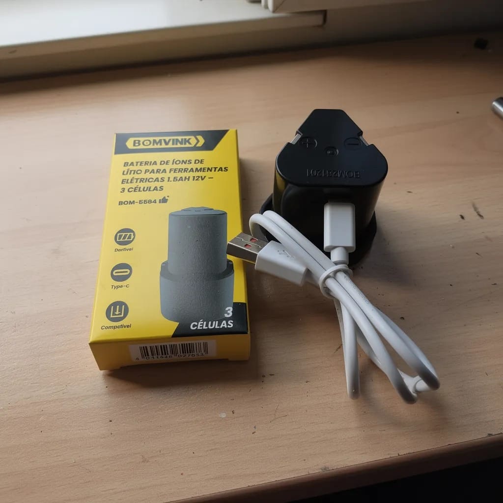 BATERIA DE IONS DE LITIO PARA FERRAMENTAS ELETRICAS 1.5H 12 V- 3 CÉLULAS BOMVINK - Imagem 2