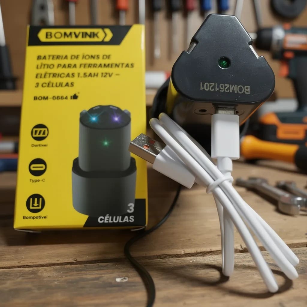 BATERIA DE IONS DE LITIO PARA FERRAMENTAS ELETRICAS 1.5H 12 V- 3 CÉLULAS BOMVINK - Imagem 3